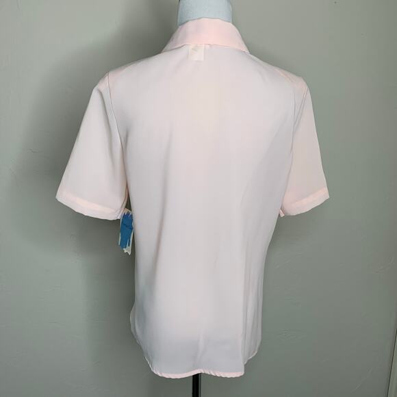 Vintage Pink Short Sleeve Blouse Sz 10 NWT Deadstock - Picture 2 of 9